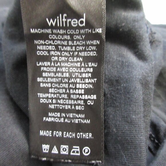 Aritzia Wilfred Women Lydia Crop Top L Black Long Sleeve Ruched Square Neck 218 - Picture 4 of 9